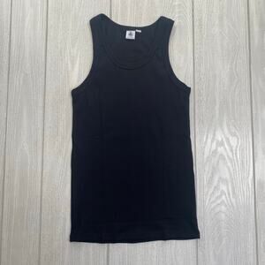 Petit Bateau Women's Black Organic Cotton Iconic Sleeveless Tank Top Size XS